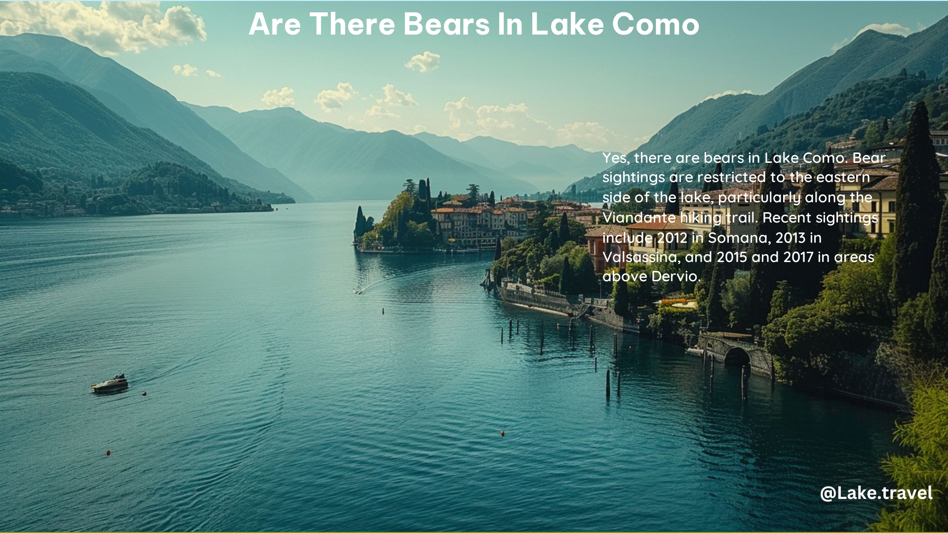 Are There Bears in Lake Como