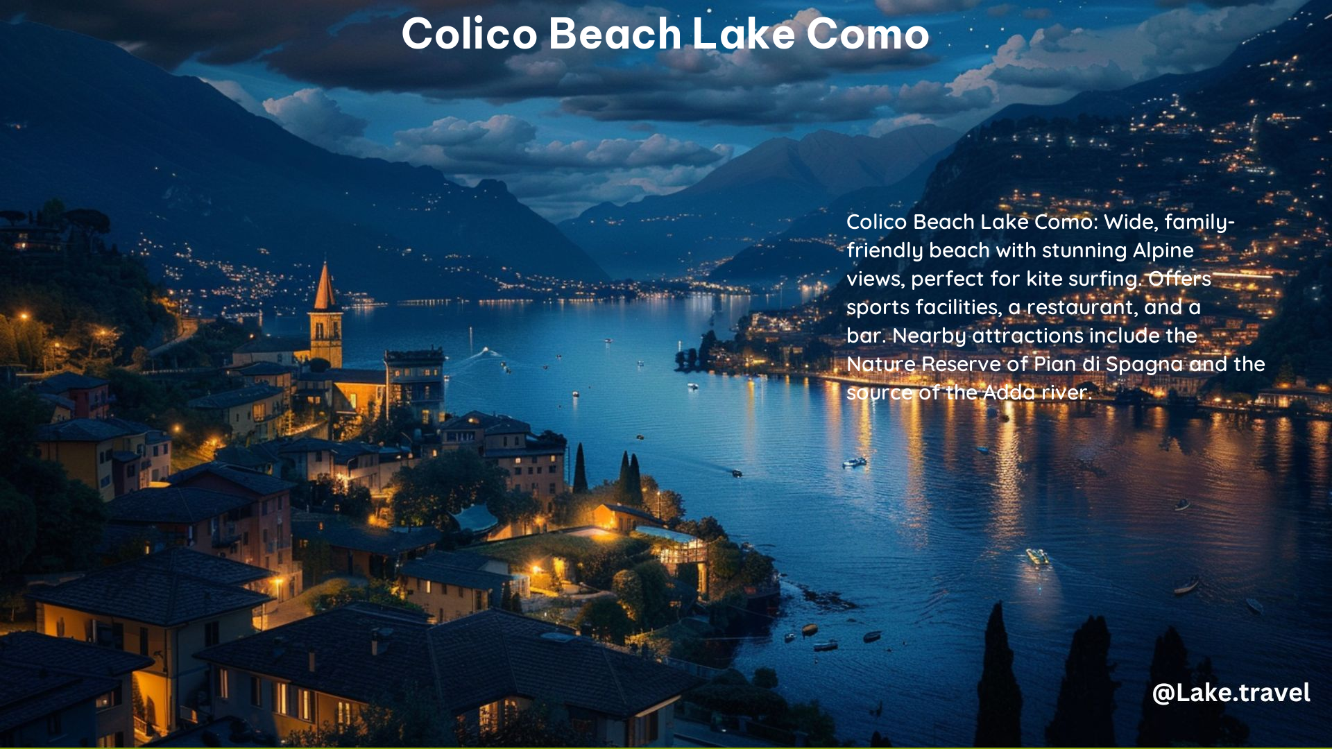 Colico Beach Lake Como