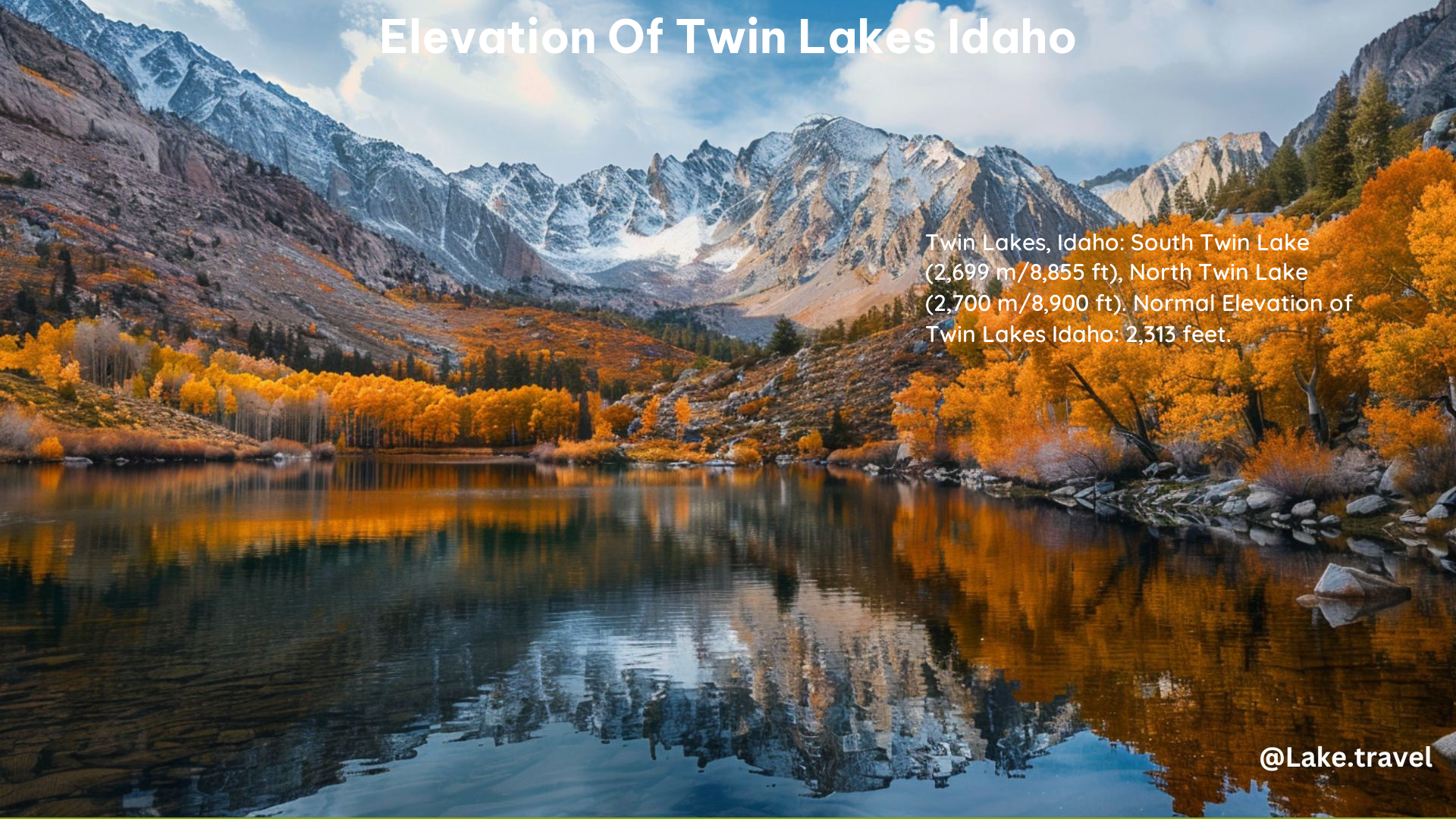 Elevation of Twin Lakes Idaho