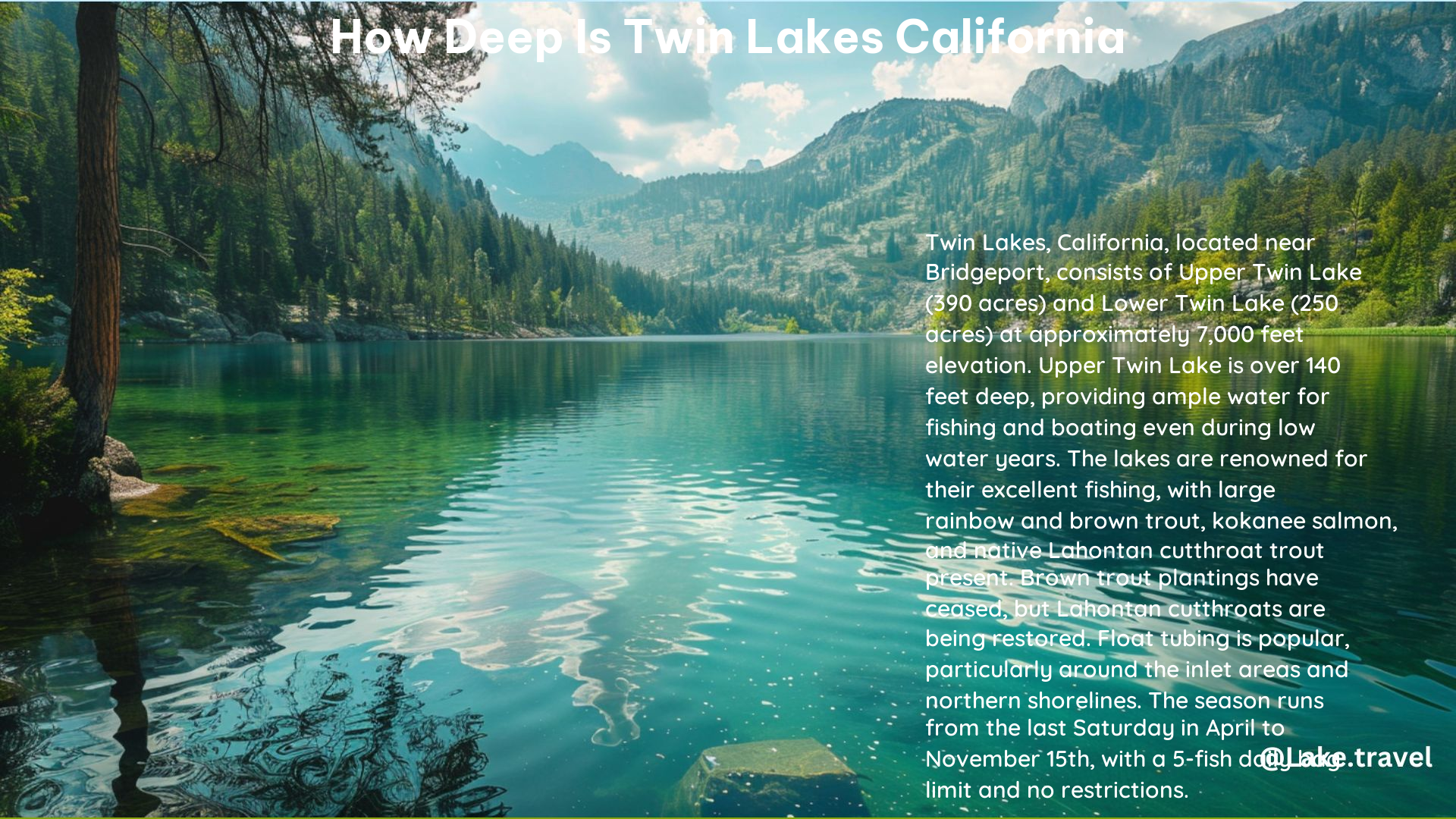 How Deep Is Twin Lakes California