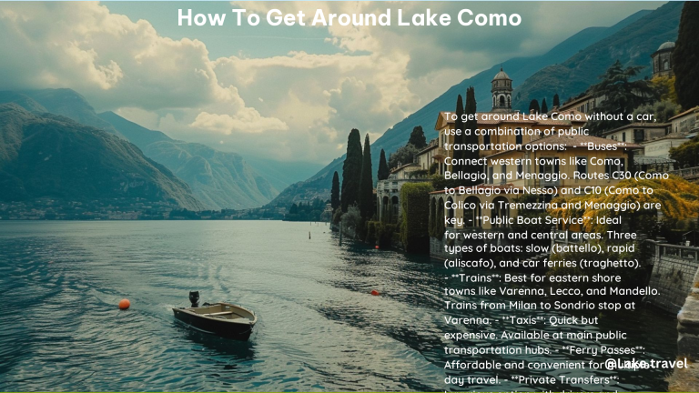 How to Get around Lake Como