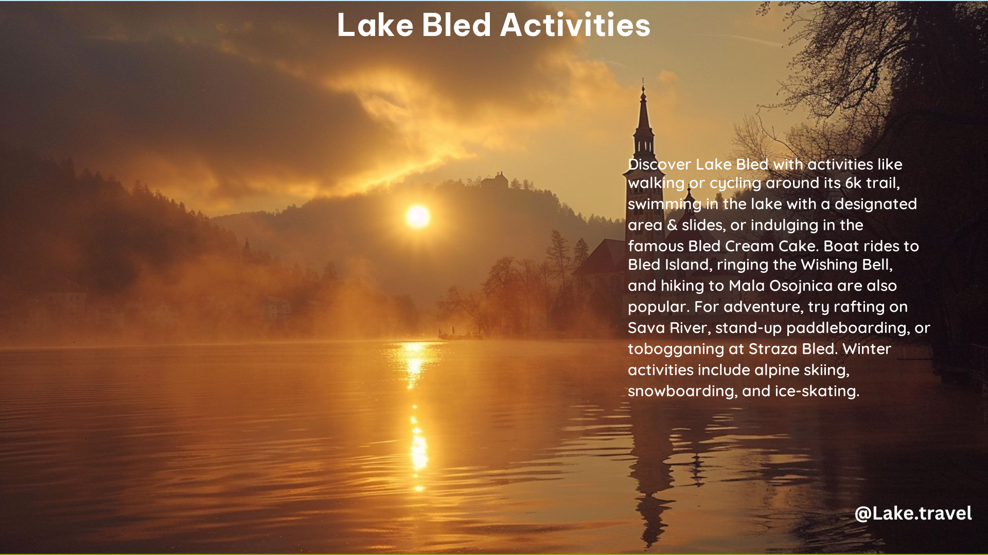 Lake Bled Activities