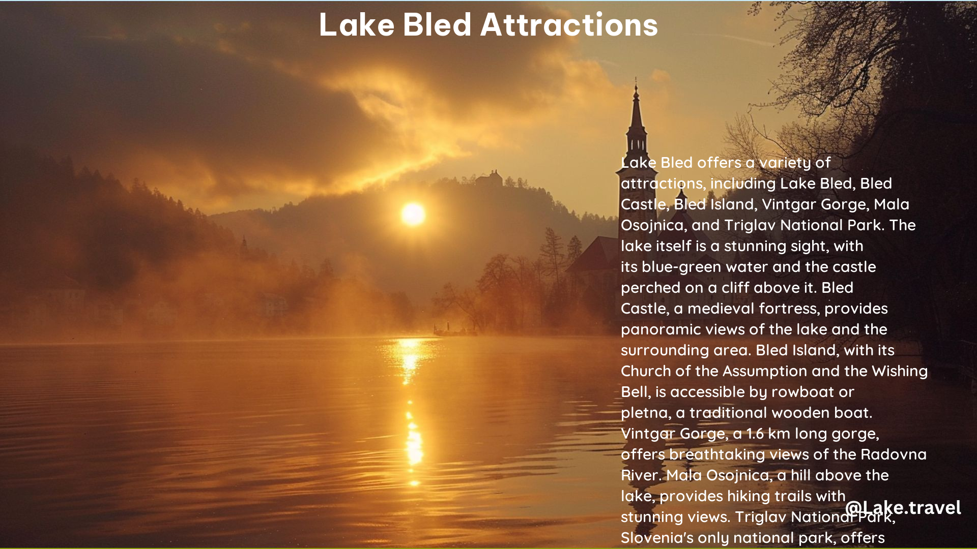 Lake Bled Attractions