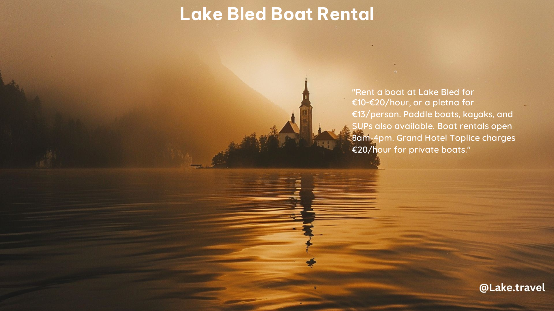 Lake Bled Boat Rental