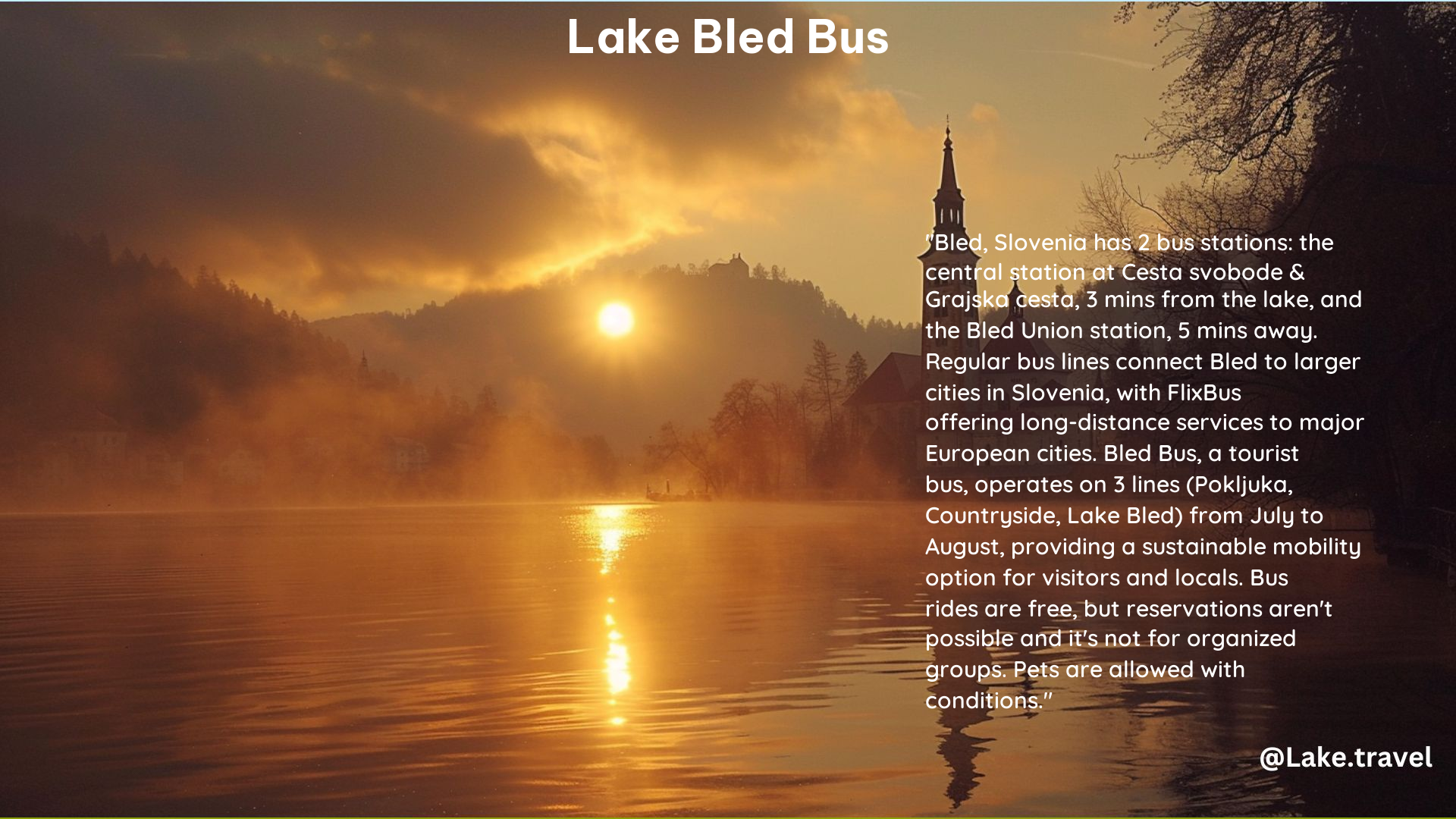 Lake Bled Bus