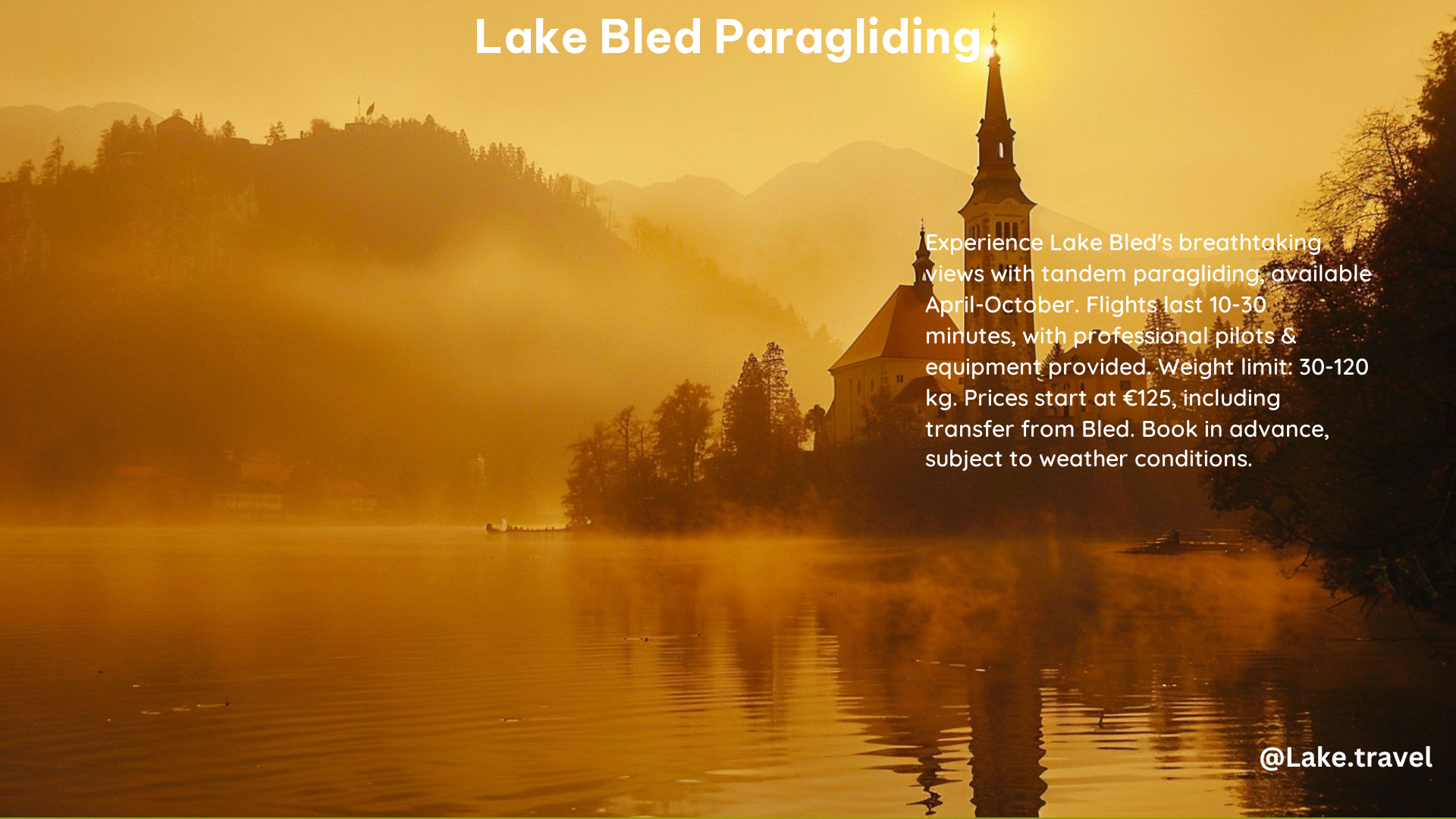 Lake Bled Paragliding