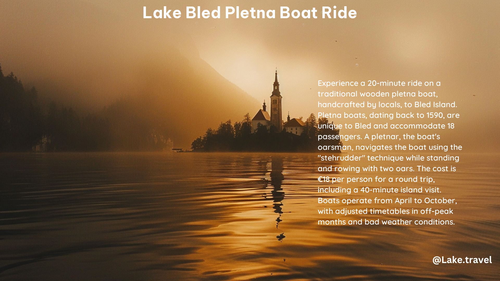 Lake Bled Pletna Boat Ride