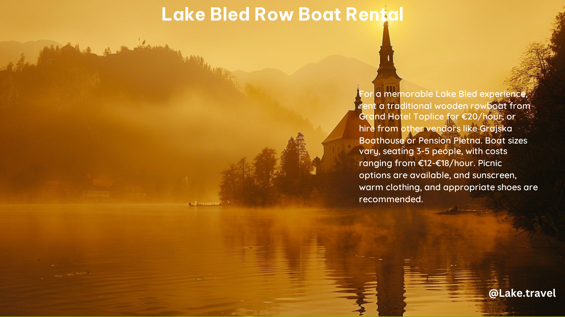 Lake Bled Row Boat Rental