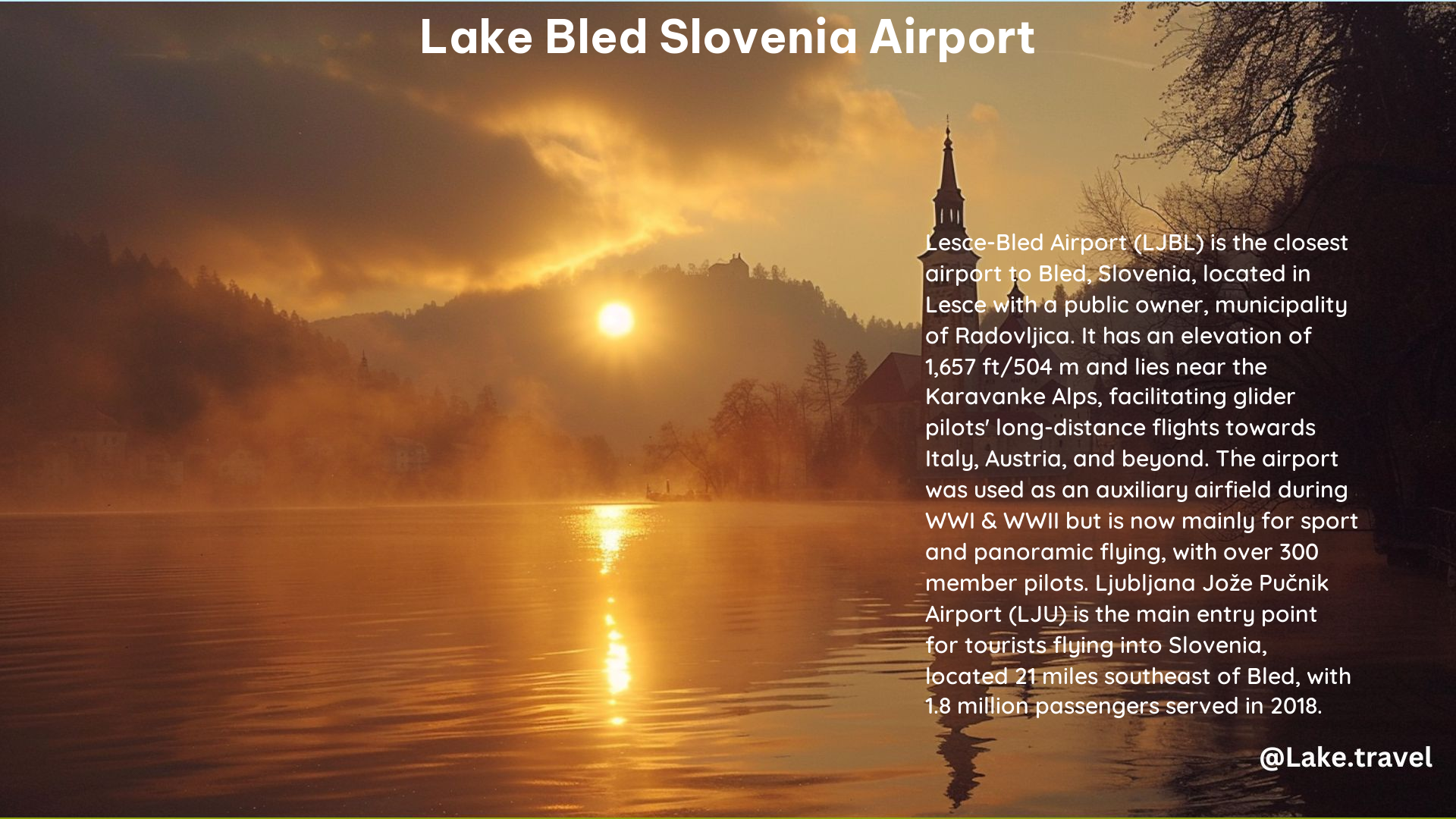 Lake Bled Slovenia Airport