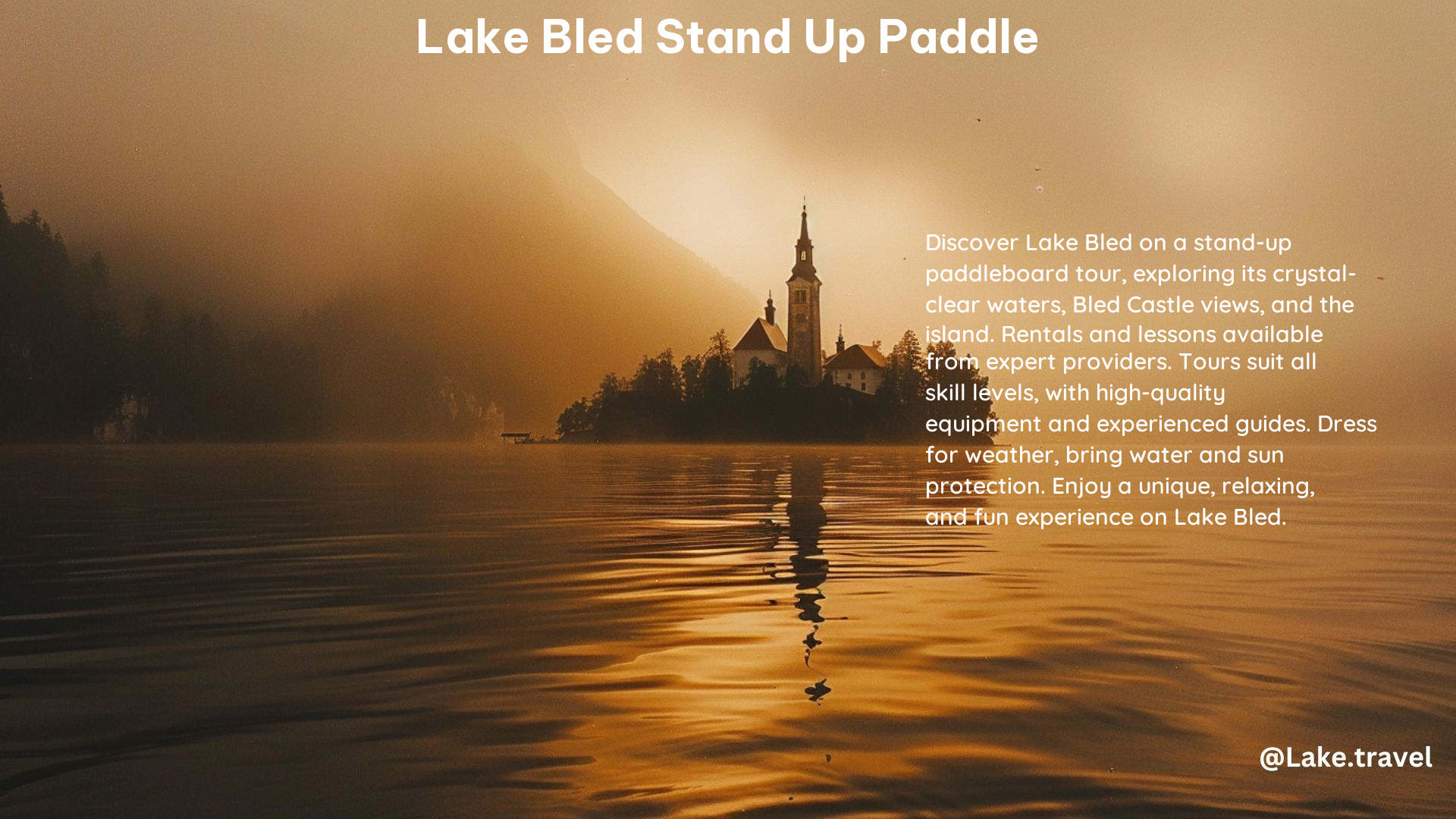 Lake Bled Stand Up Paddle