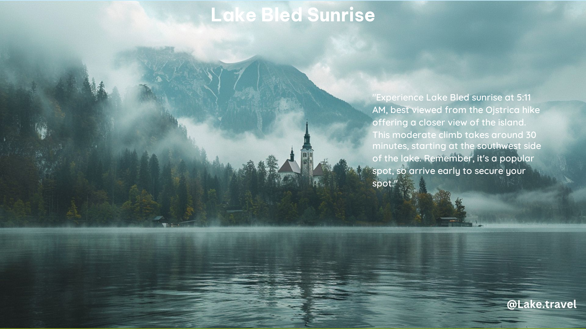 Lake Bled Sunrise