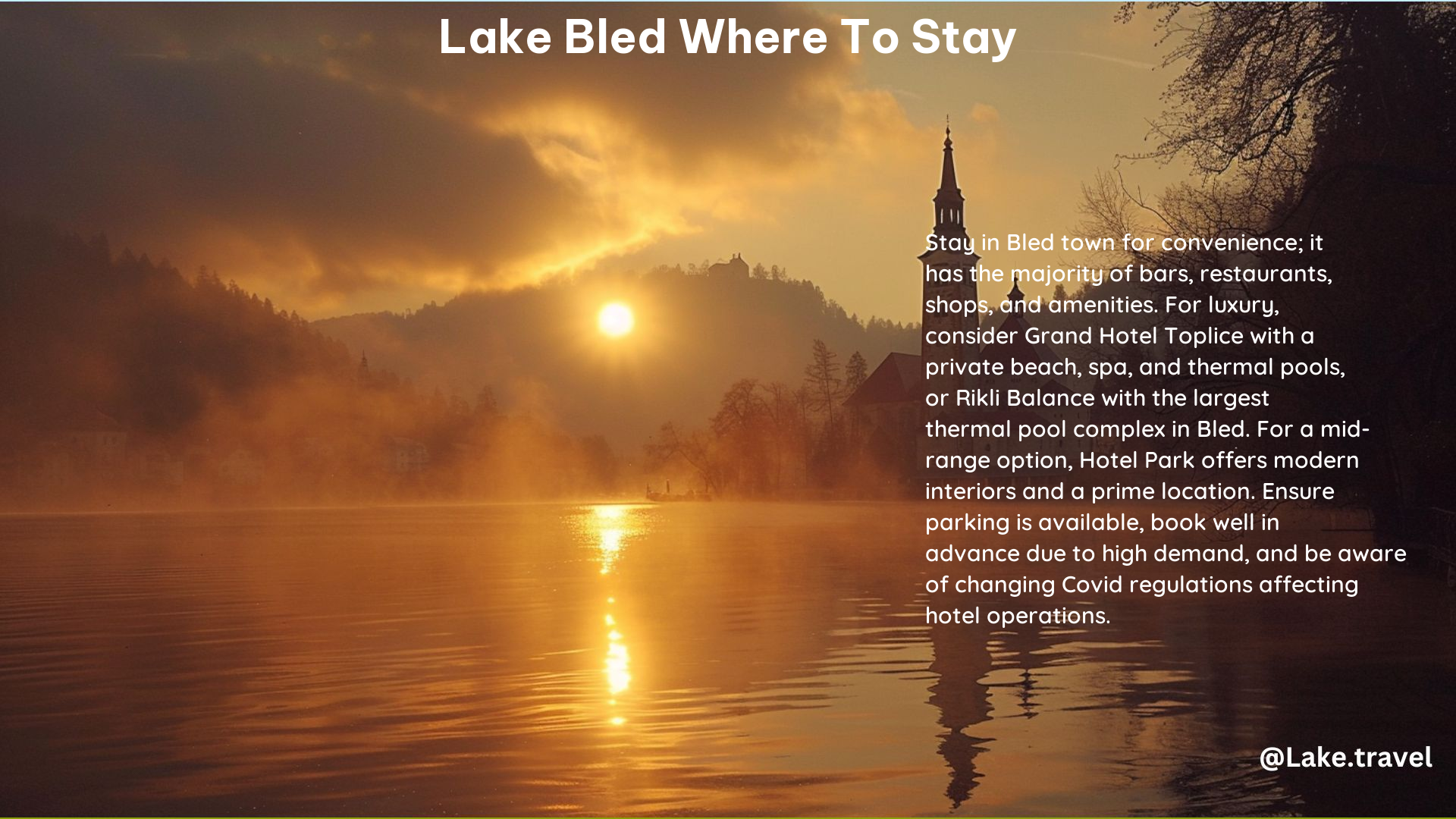 Lake Bled Where to Stay