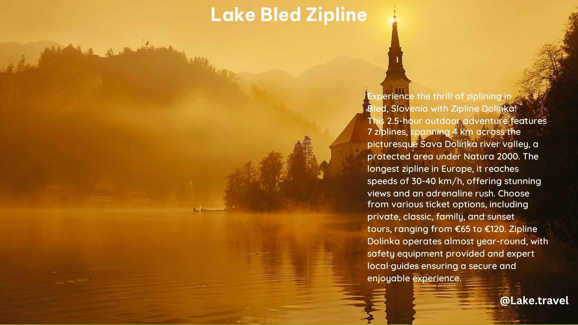 Lake Bled Zipline