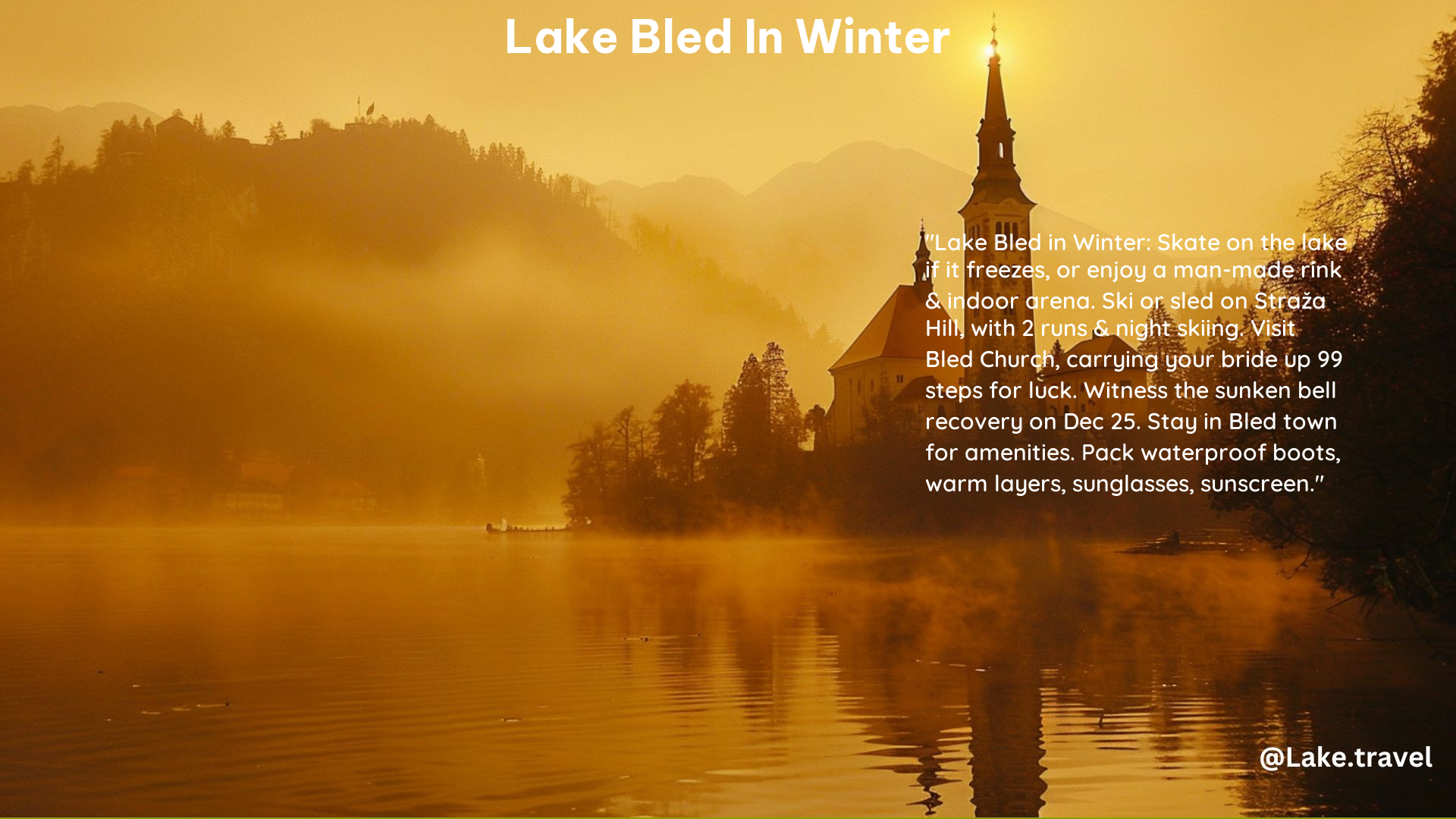 Lake Bled in Winter