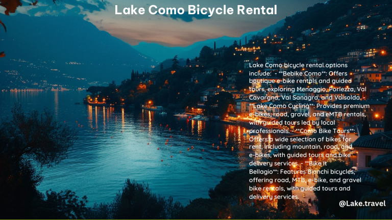 Lake Como Bicycle Rental