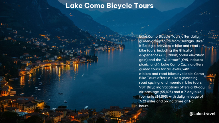 Lake Como Bicycle Tours