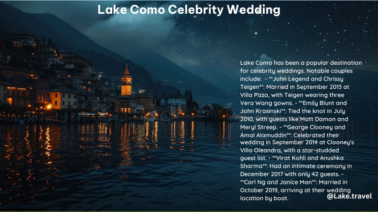 Lake Como Celebrity Wedding