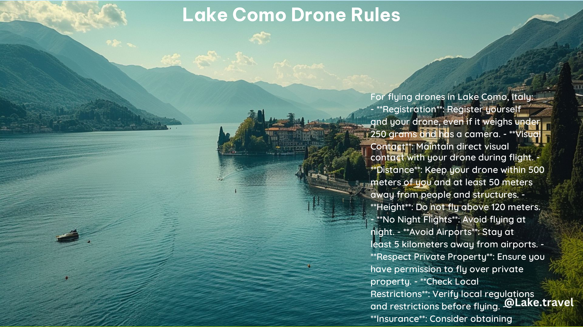 Lake Como Drone Rules