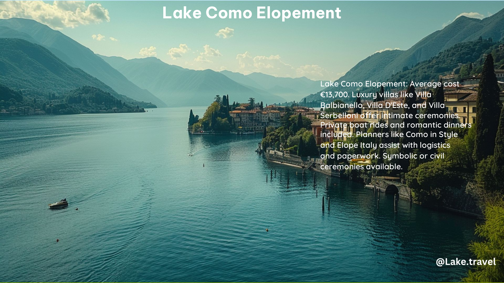 Lake Como Elopement