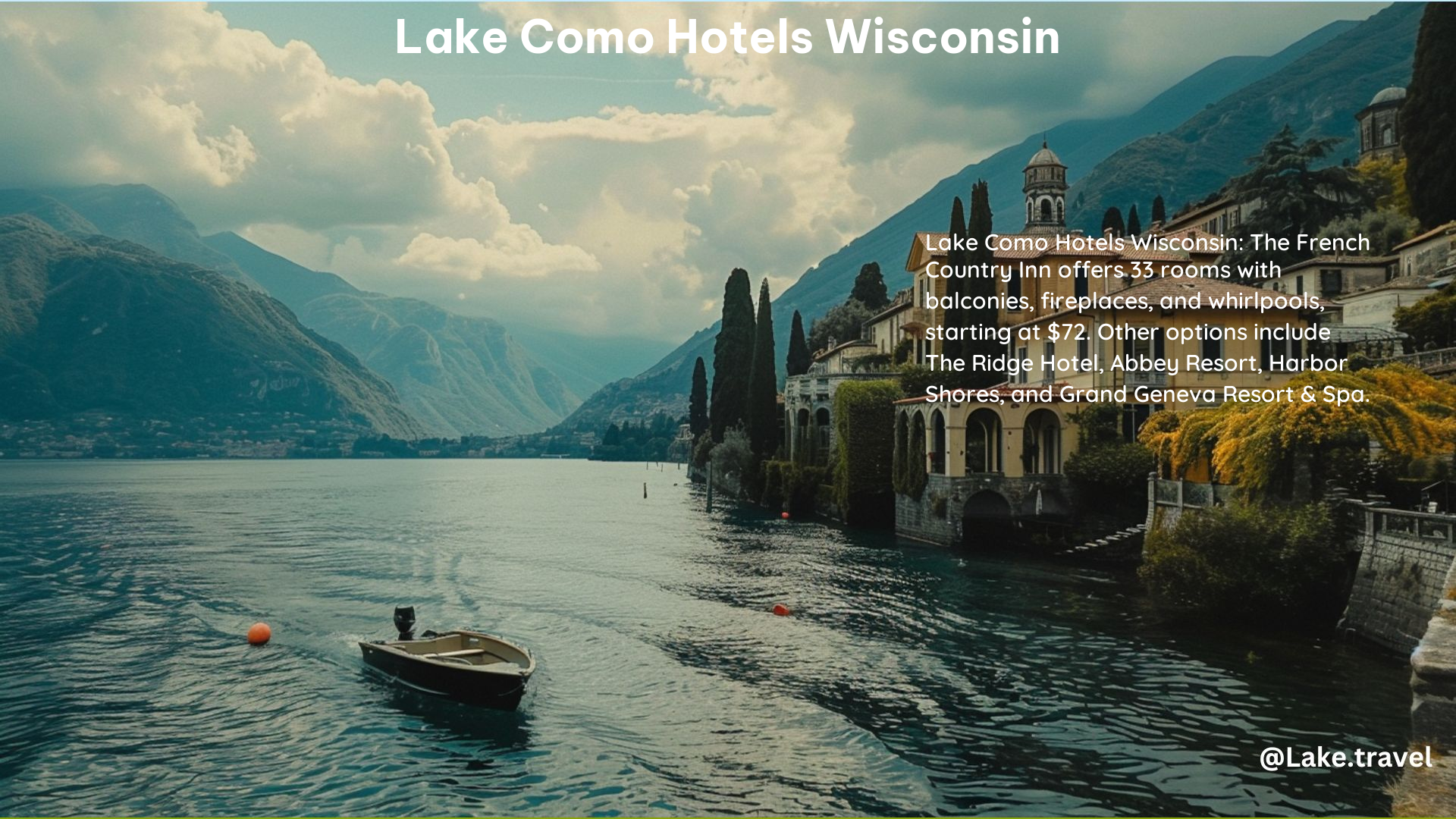 Lake Como Hotels Wisconsin