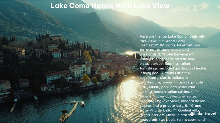 Lake Como Hotels With Lake View