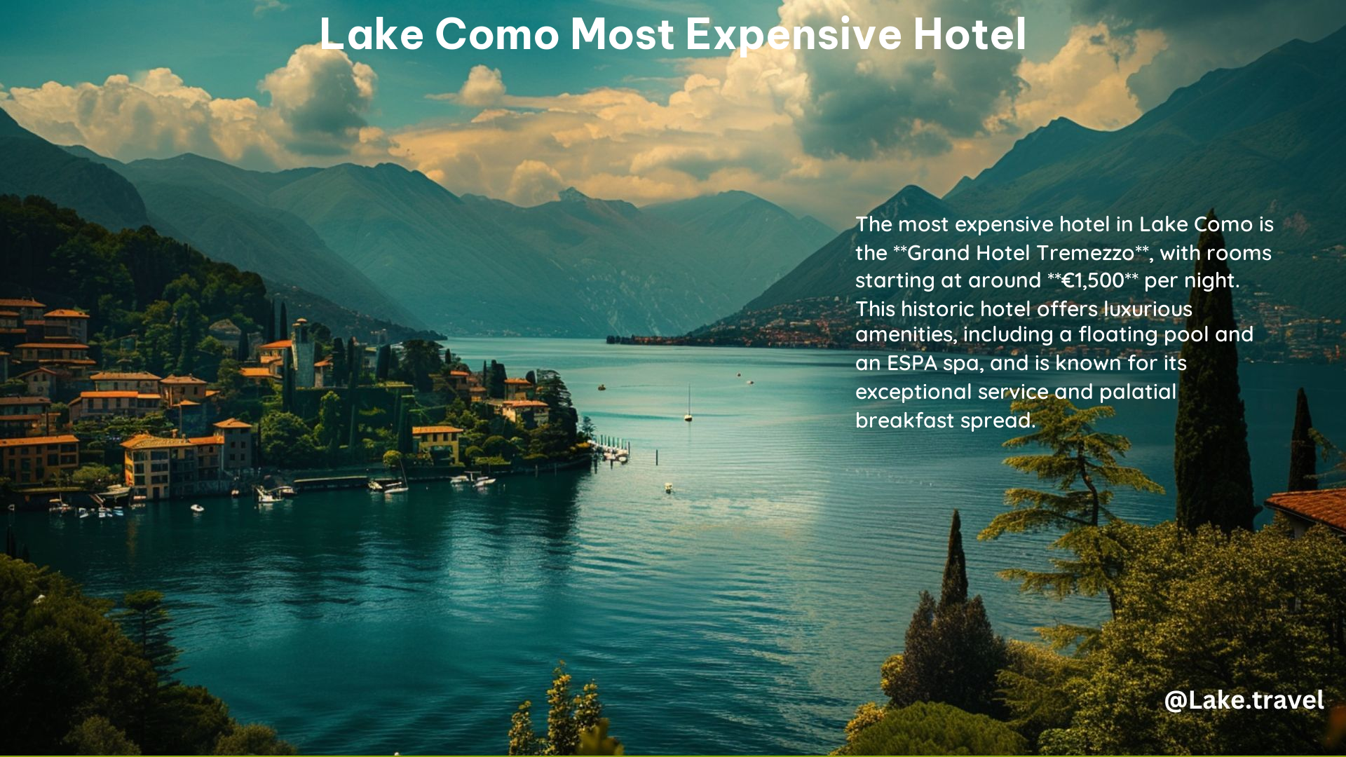 Lake Como Most Expensive Hotel