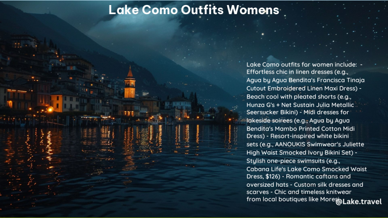 Lake Como Outfits Womens