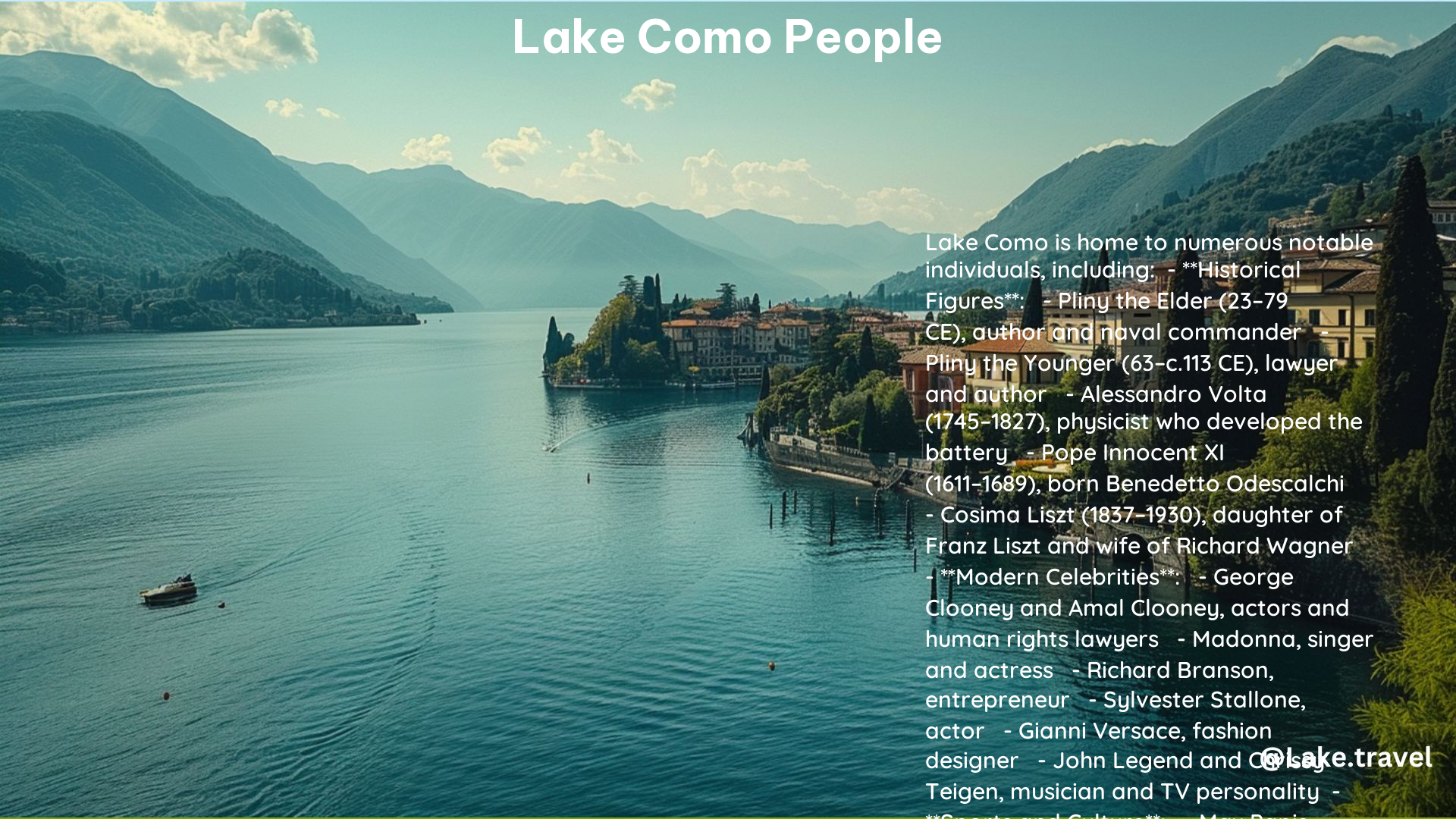 Lake Como People