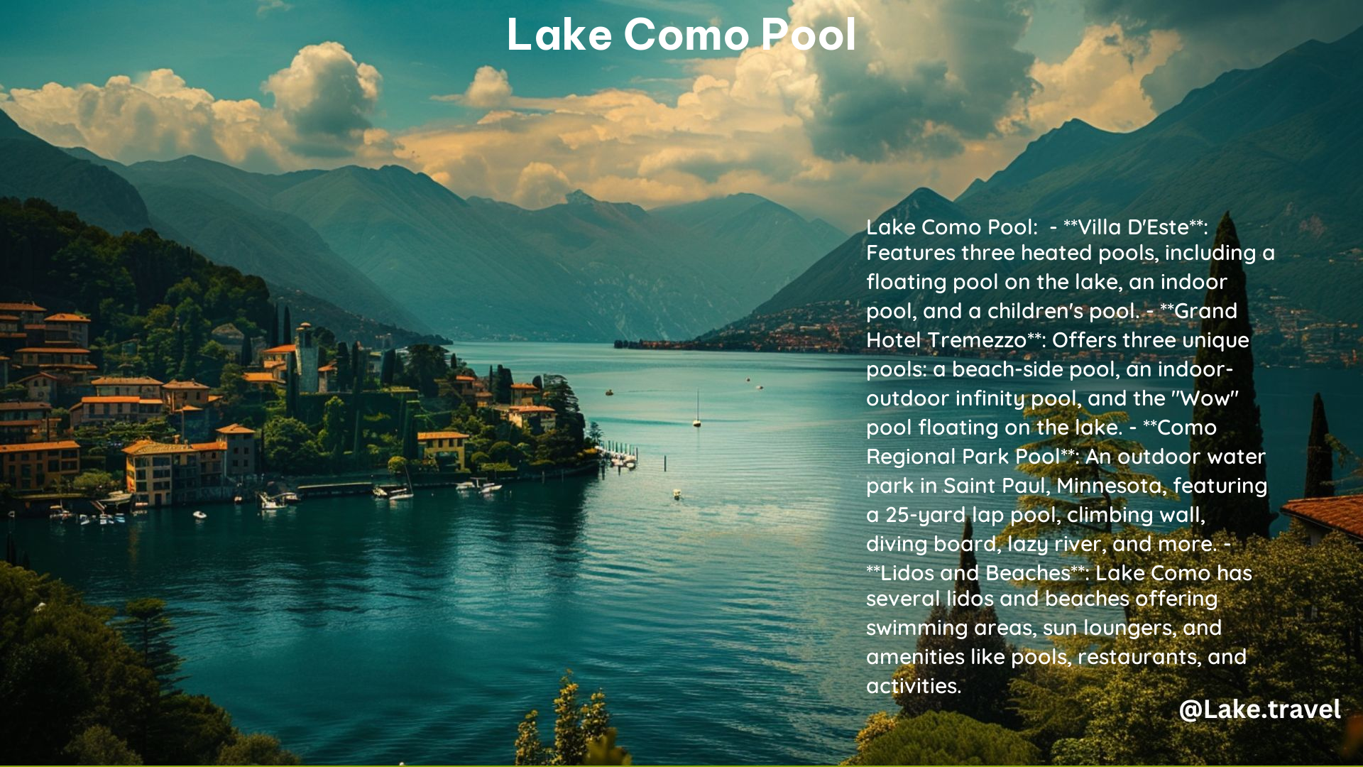 Lake Como Pool