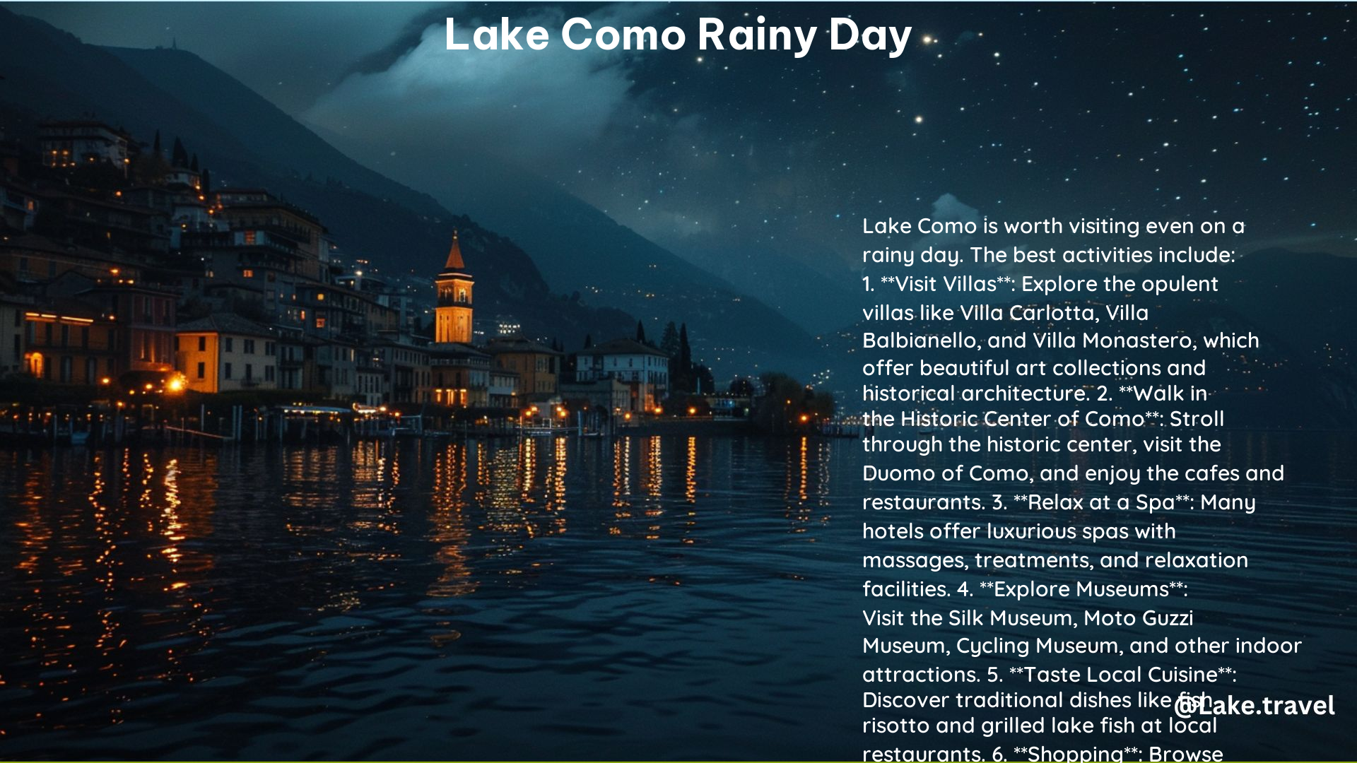 Lake Como Rainy Day