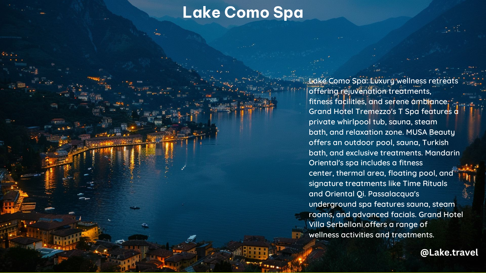 Lake Como Spa