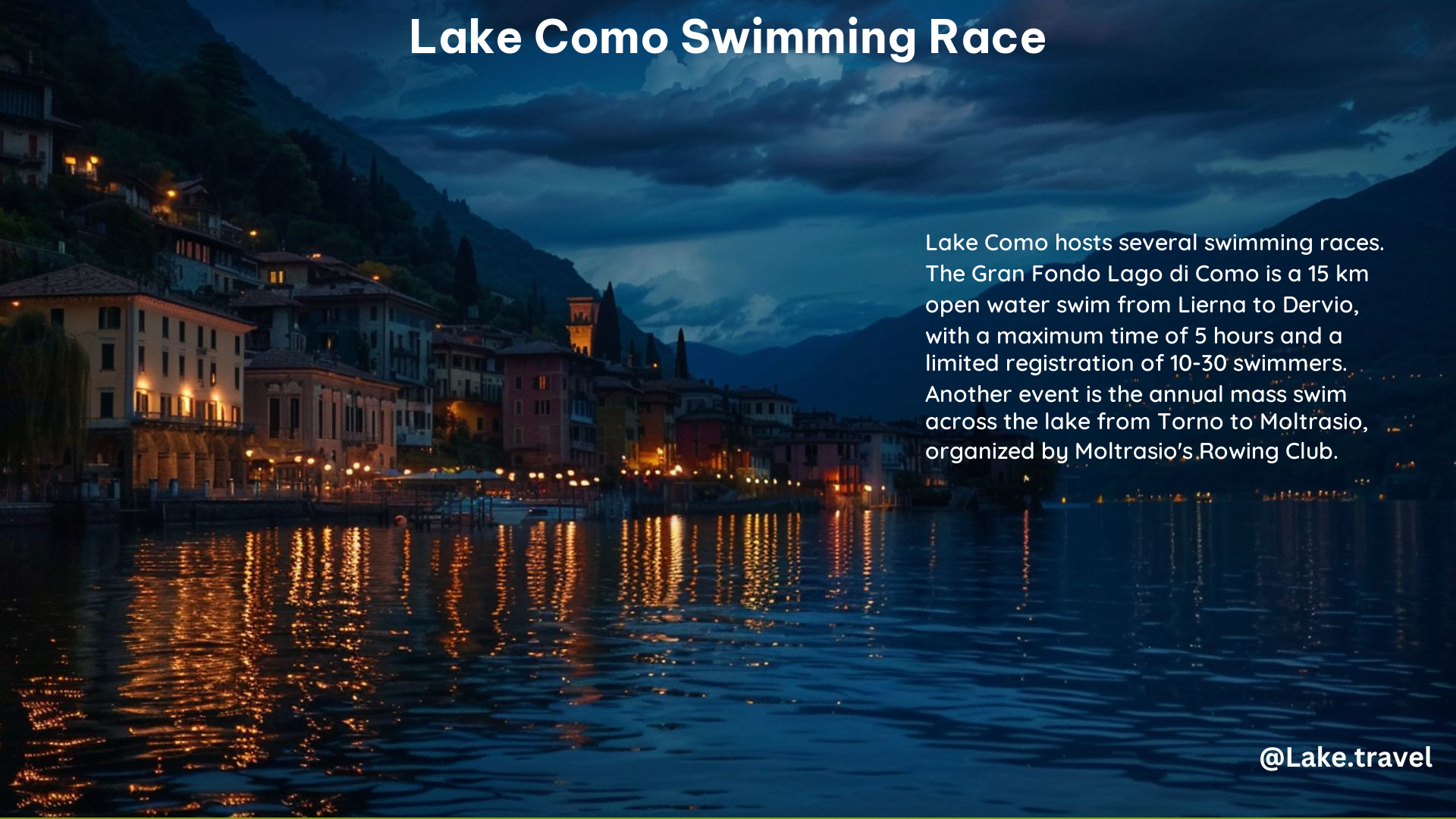 Lake Como Swimming Race