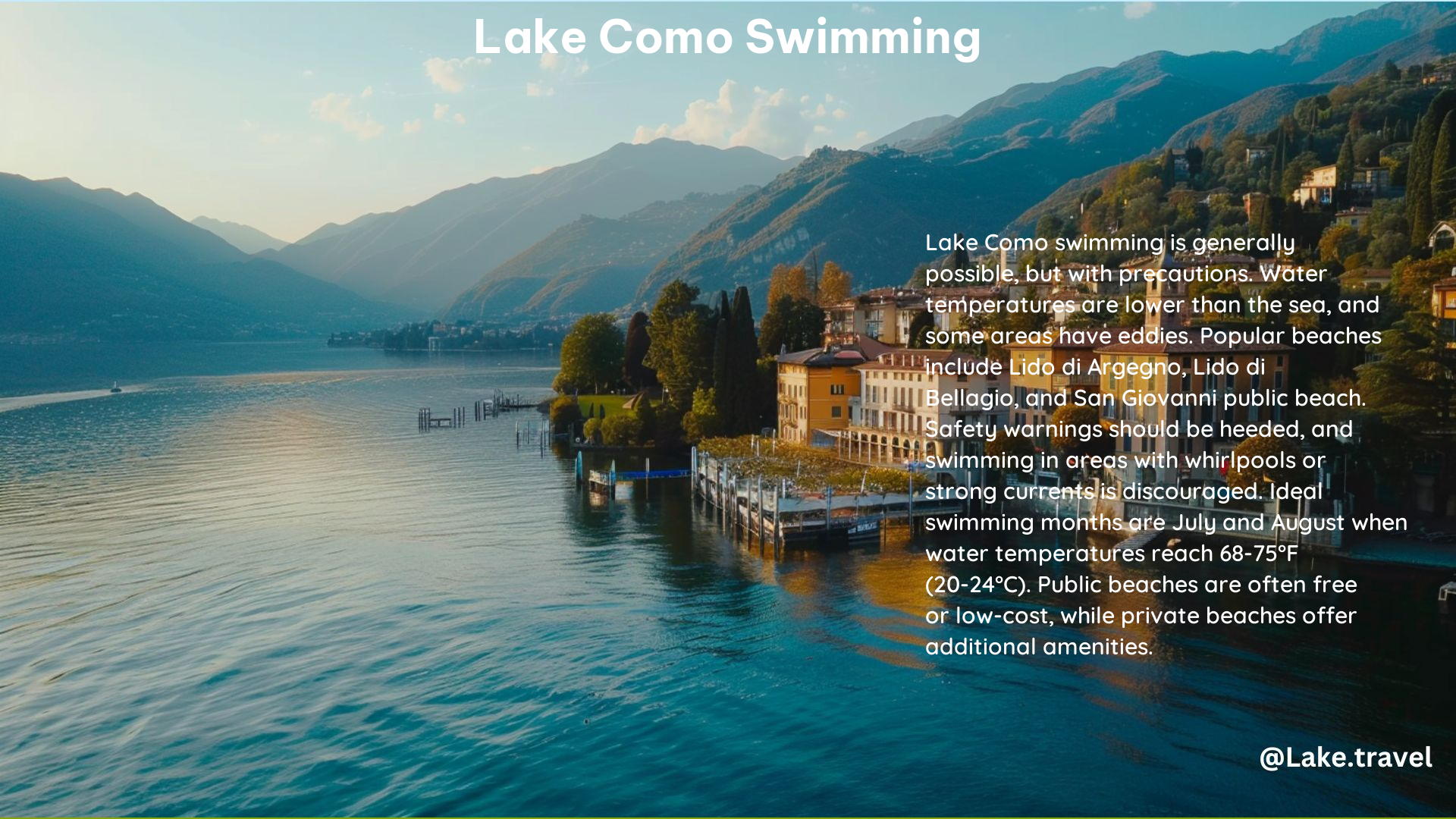 Lake Como Swimming