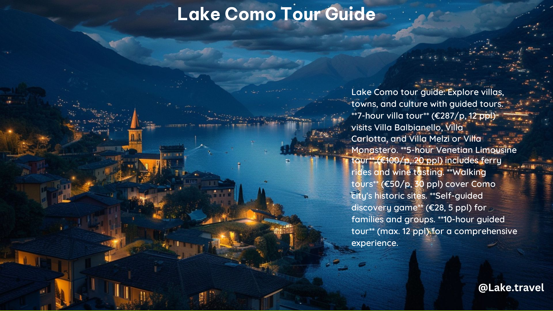 Lake Como Tour Guide