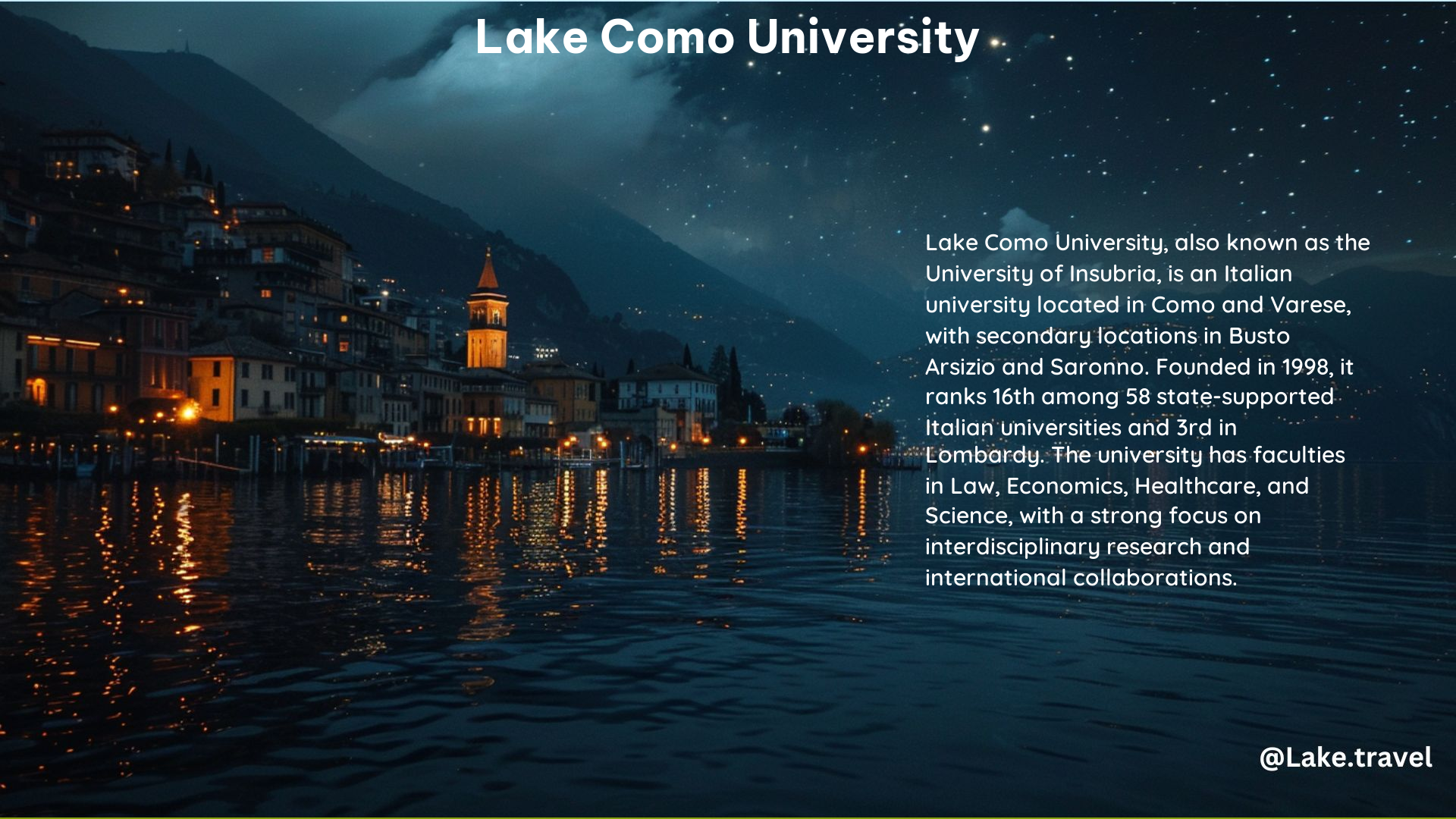 Lake Como University