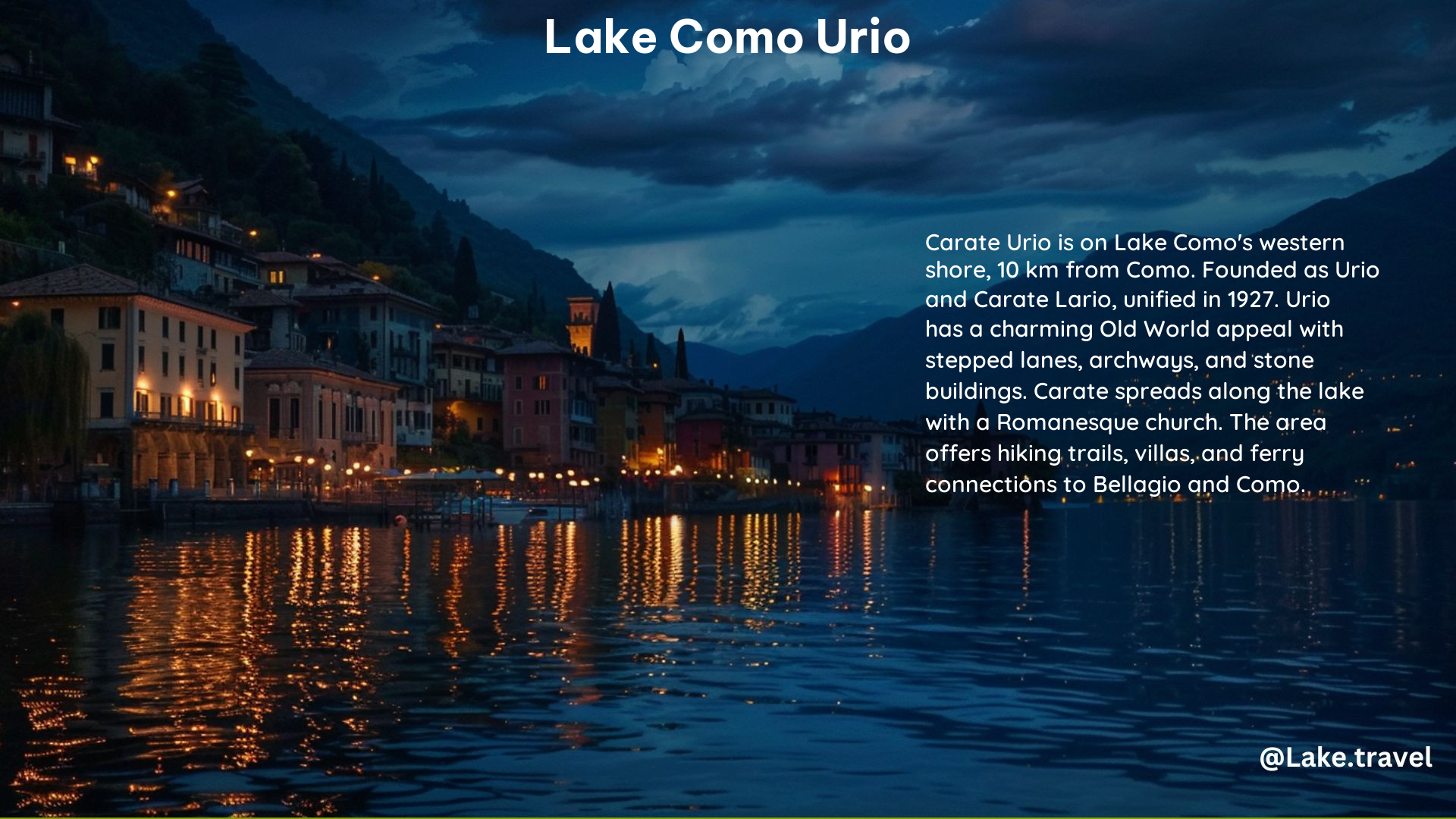 Lake Como Urio