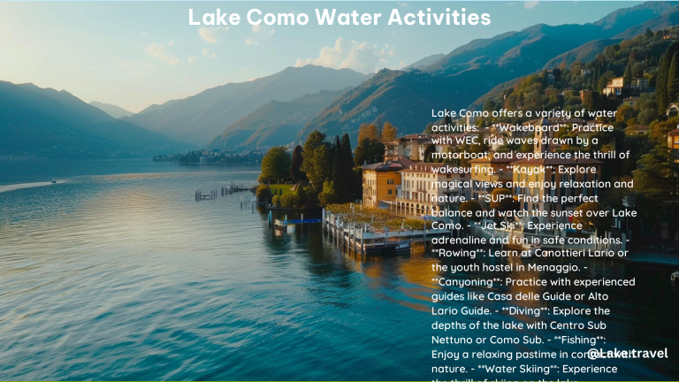 Lake Como Water Activities