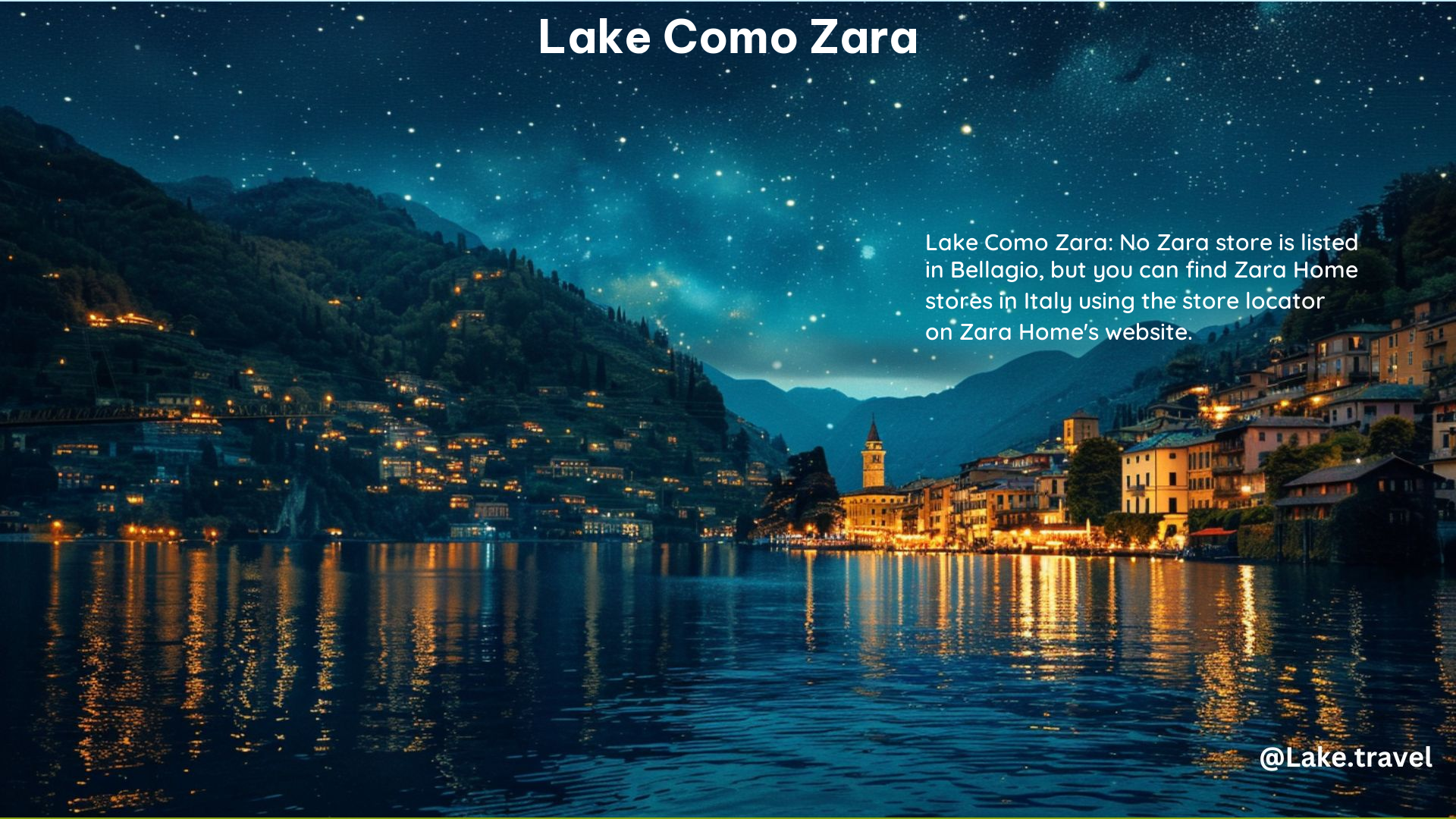 Lake Como Zara