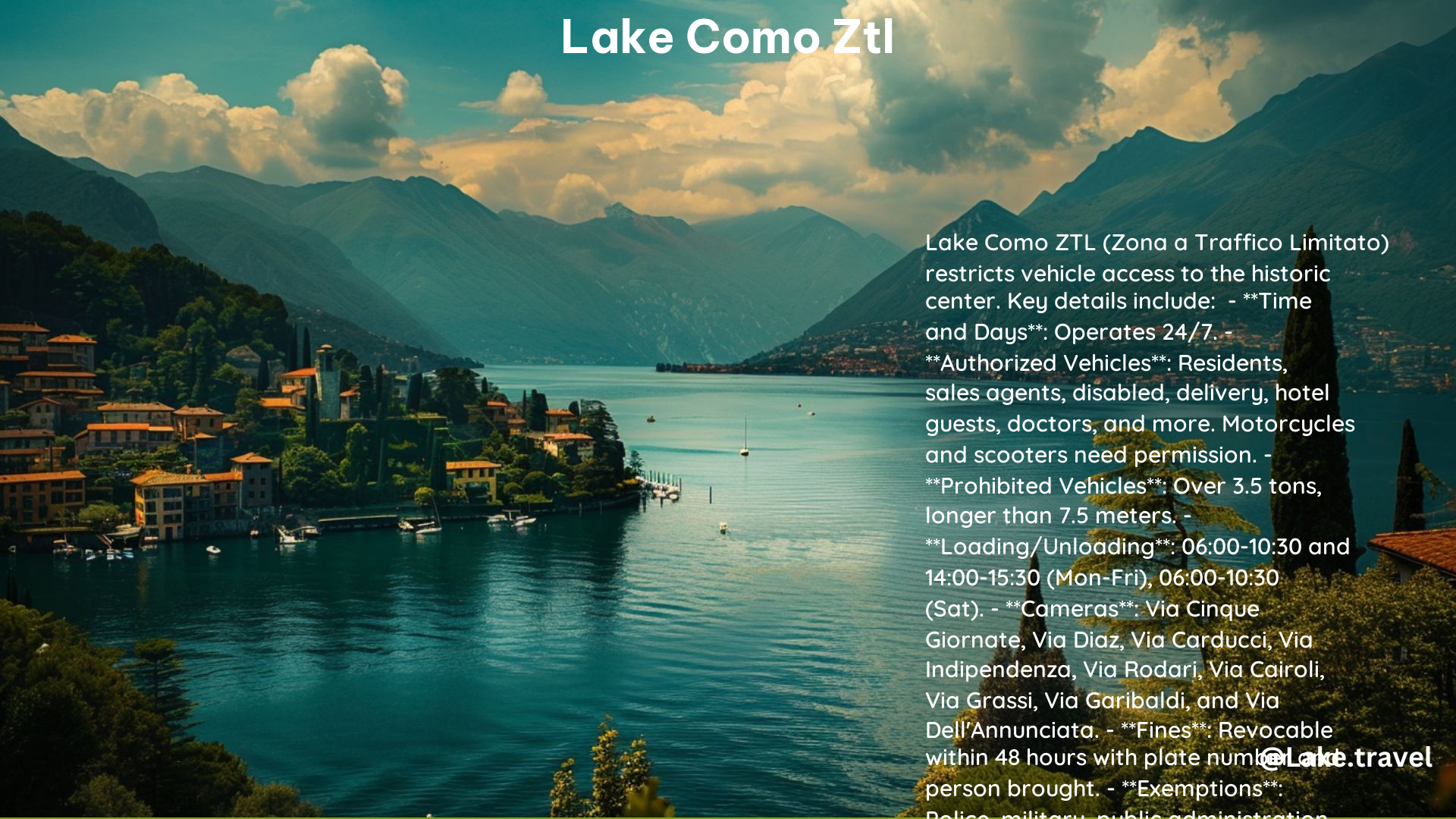 Lake Como Ztl