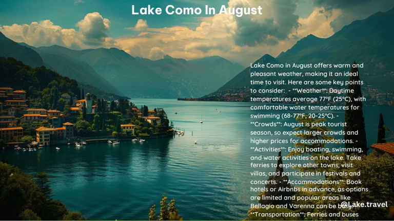 Lake Como in August