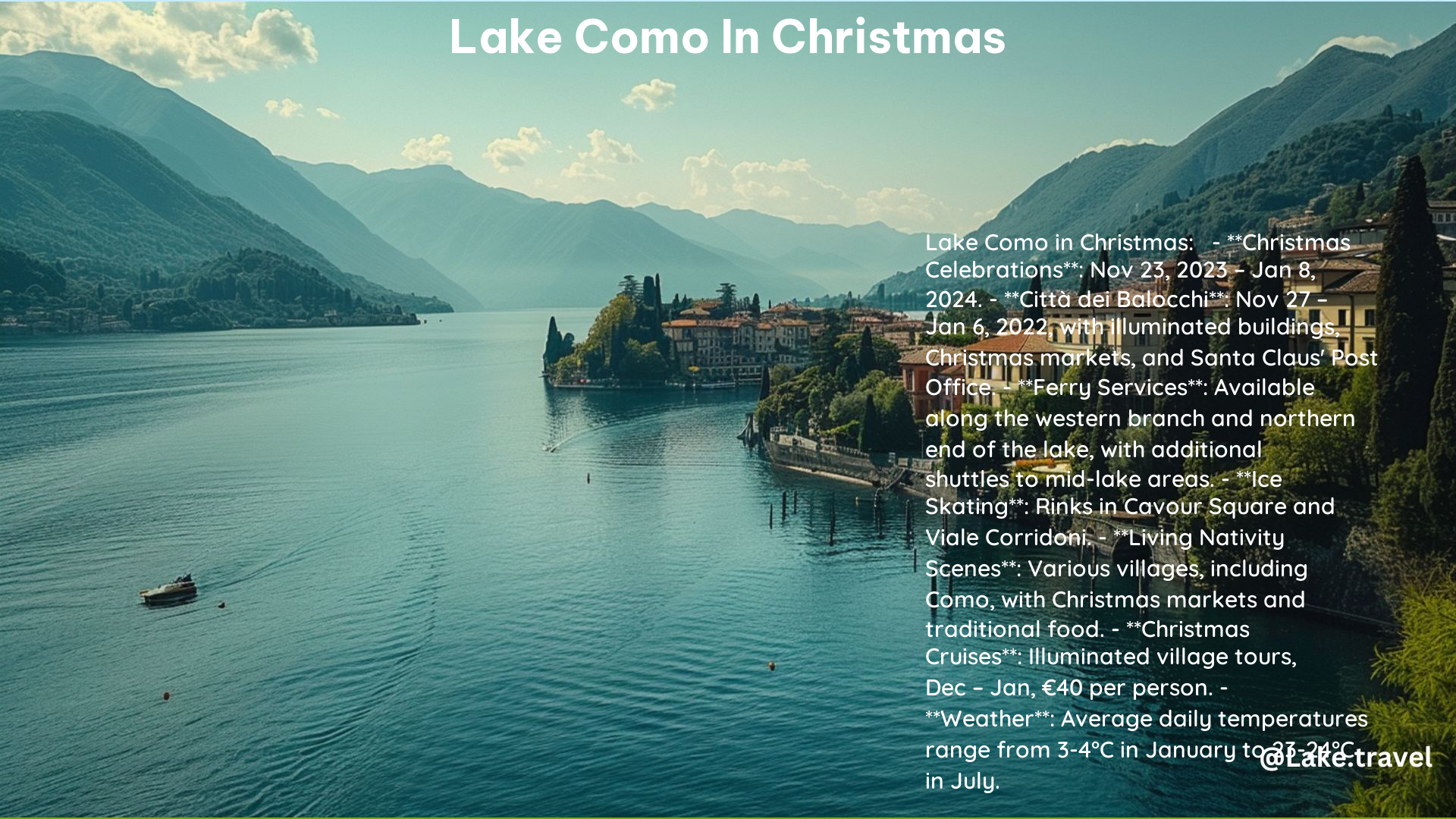 Lake Como in Christmas