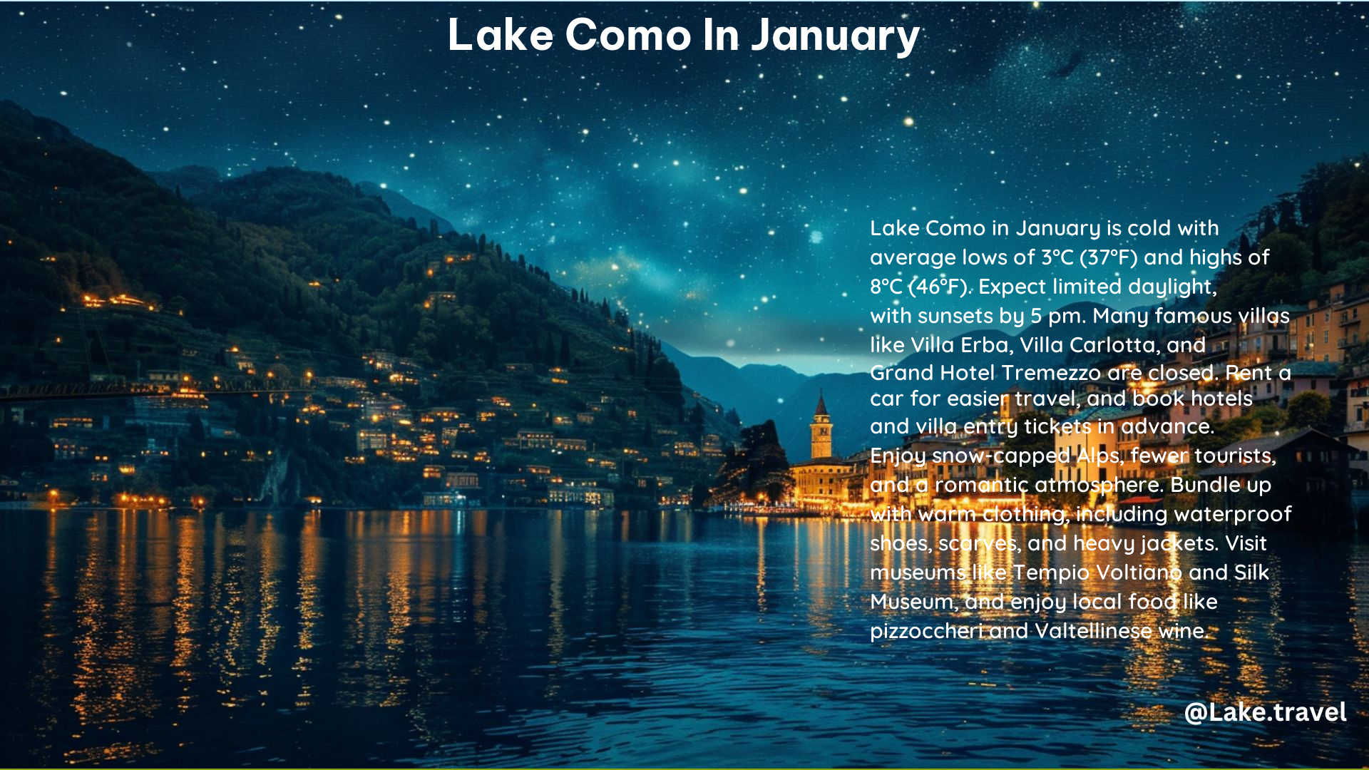 Lake Como in January