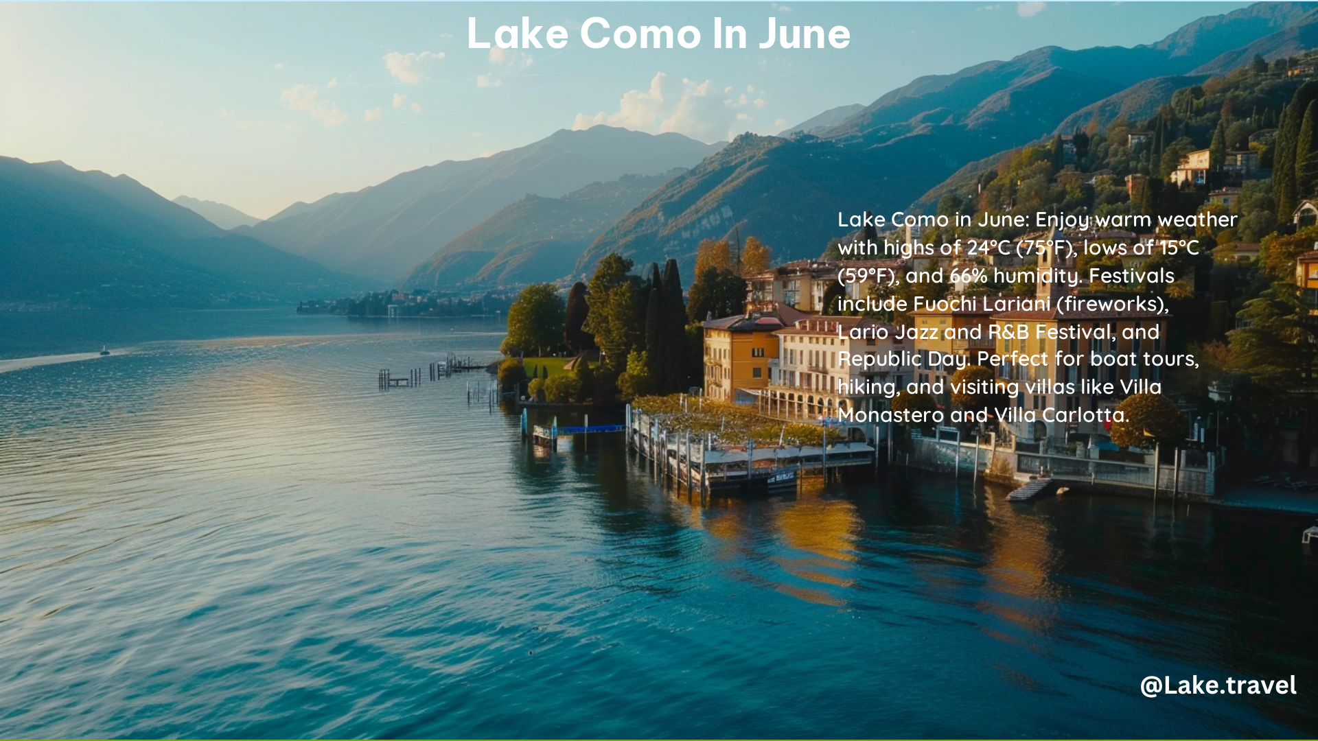 Lake Como in June