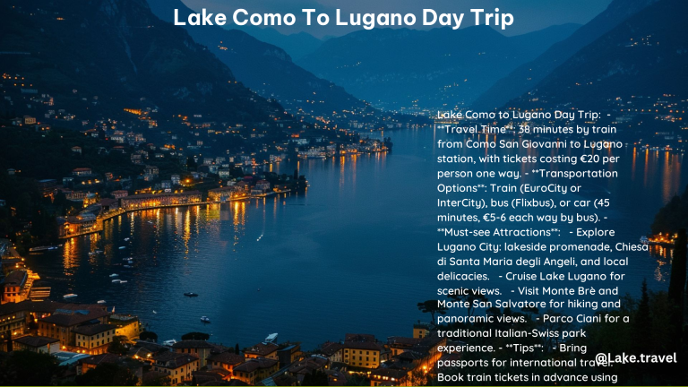 Lake Como to Lugano Day Trip