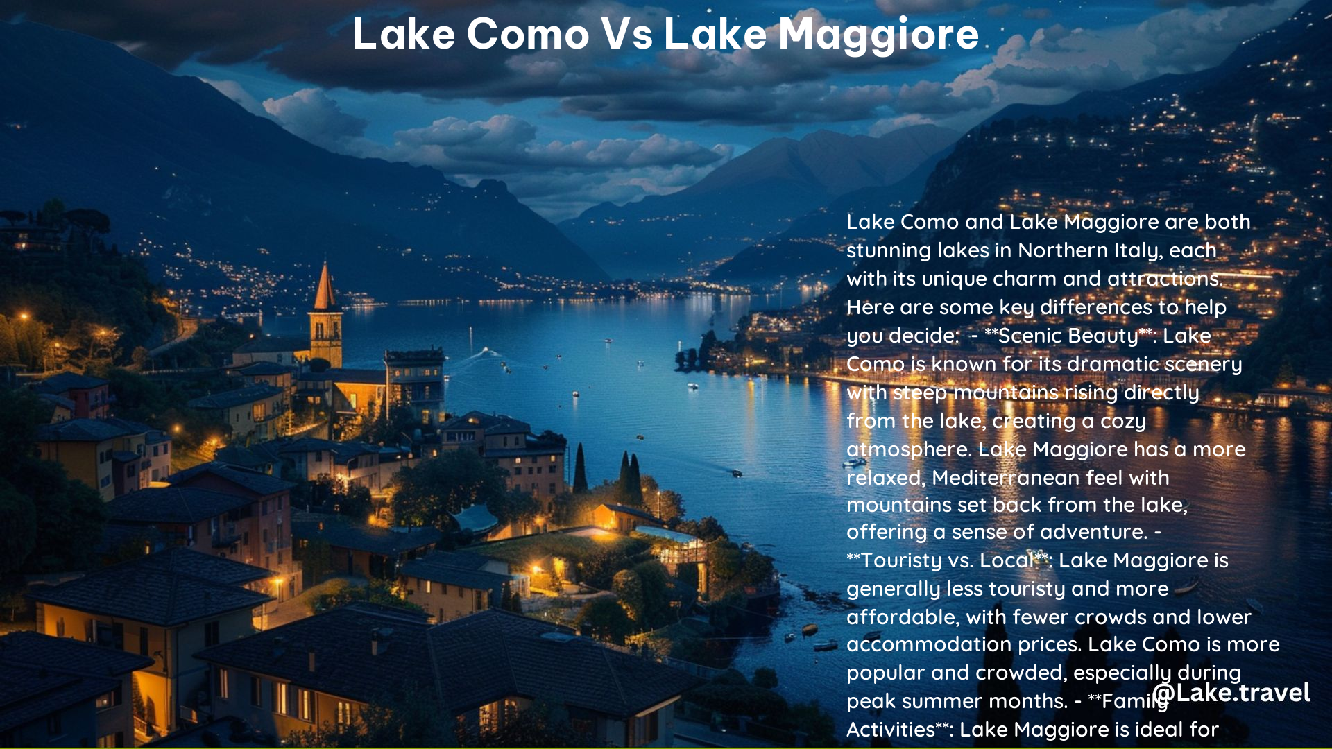 Lake Como vs Lake Maggiore