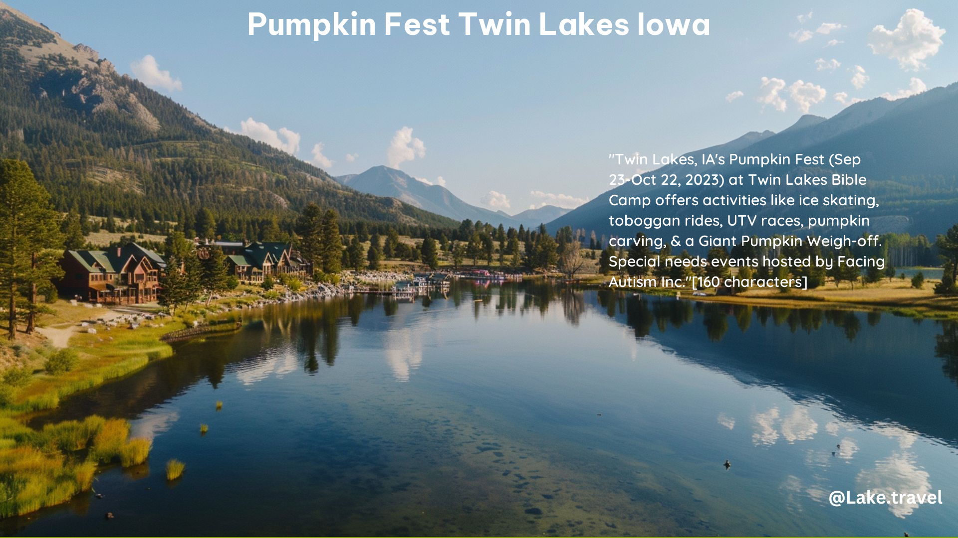 Pumpkin Fest Twin Lakes Iowa