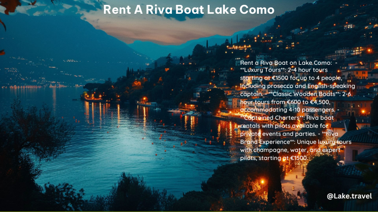 Rent a Riva Boat Lake Como