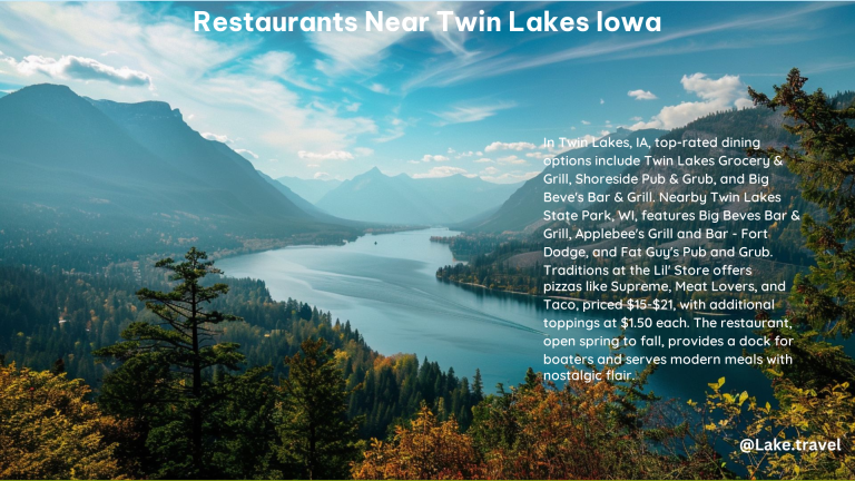 Restaurants Near Twin Lakes Iowa