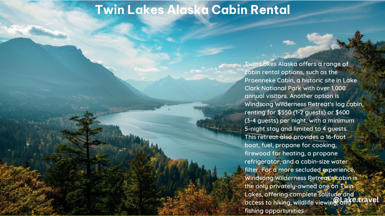 Twin Lakes Alaska Cabin Rental