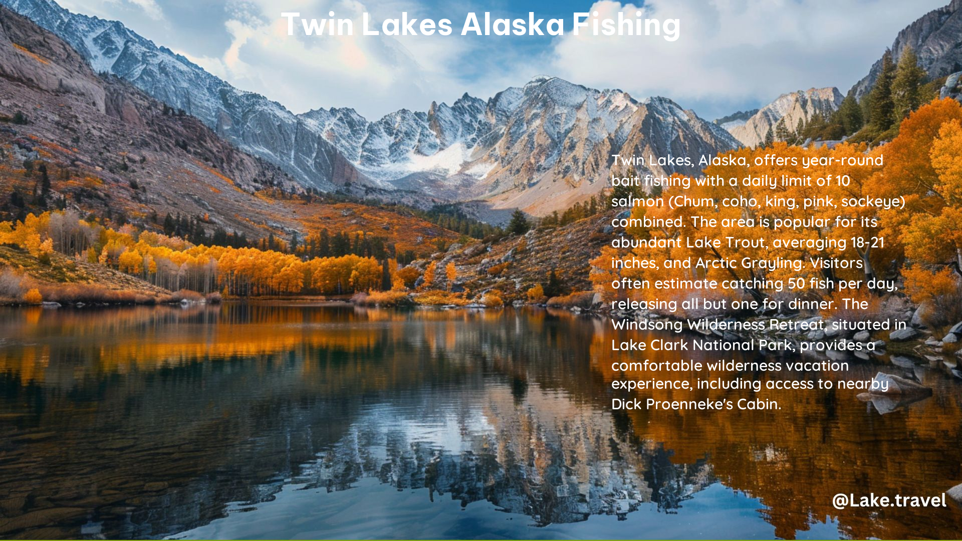 Twin Lakes Alaska Fishing